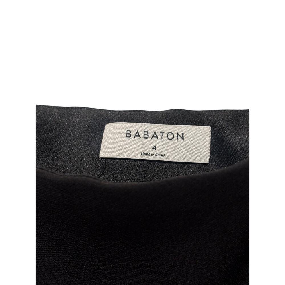 Babaton Aritzia Black Mini Skirt Women’s Size 4 Lined Side Zip Career Classic - Picture 4 of 10
